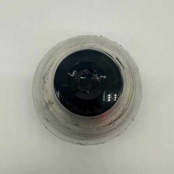 Art Glass Bowl Hand Blown Brehat France Signed Smoke Gray Silver Artsian Made - Picture 6 of 10